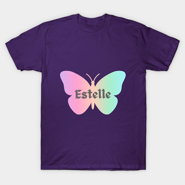 Estelle rainbow butterfly T-Shirt by D E L I C A R T E